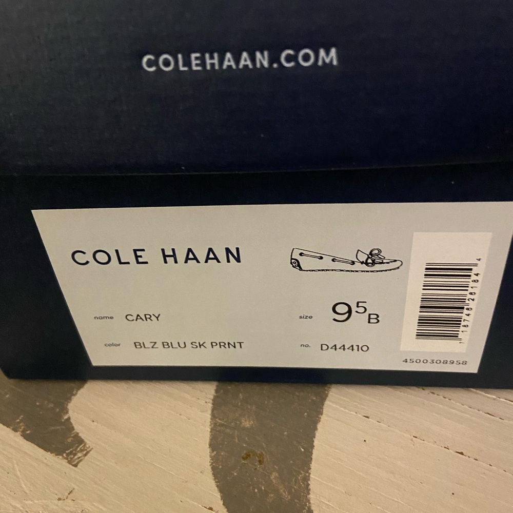 Cole Haan “Cary” Black/Blue Snakeskin Loafer 9.5M - Picture 2 of 4